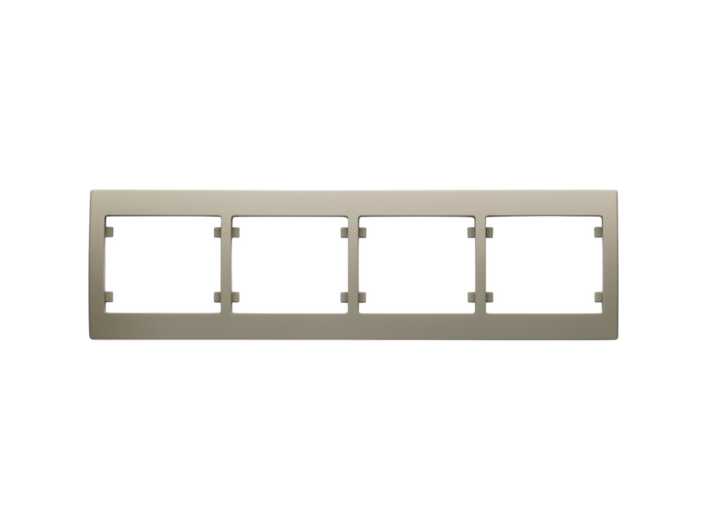 Iris, marco 4 elementos horizontal, beige cemento