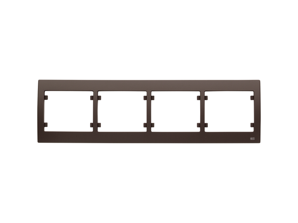 Iris, marco 4 elementos horizontal, chocolate