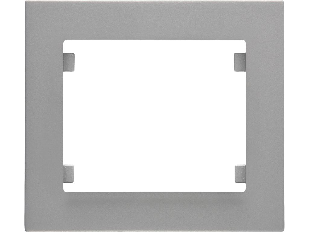 Iris Plus, marco 1 elemento horizontal – vertical, aluminio mercurio