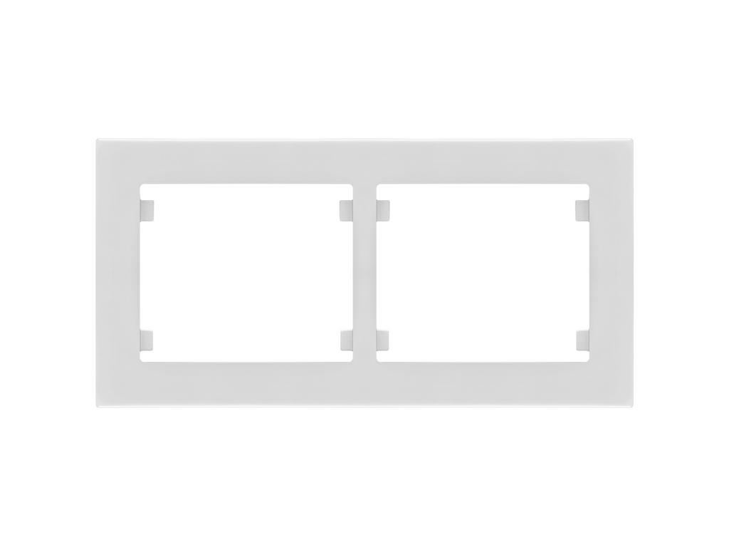 Iris Plus, marco 2 elementos horizontal, blanco polar