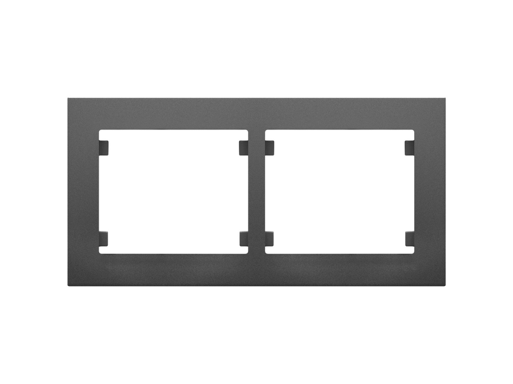 Iris Plus, marco 2 elementos horizontal, antracita cosso