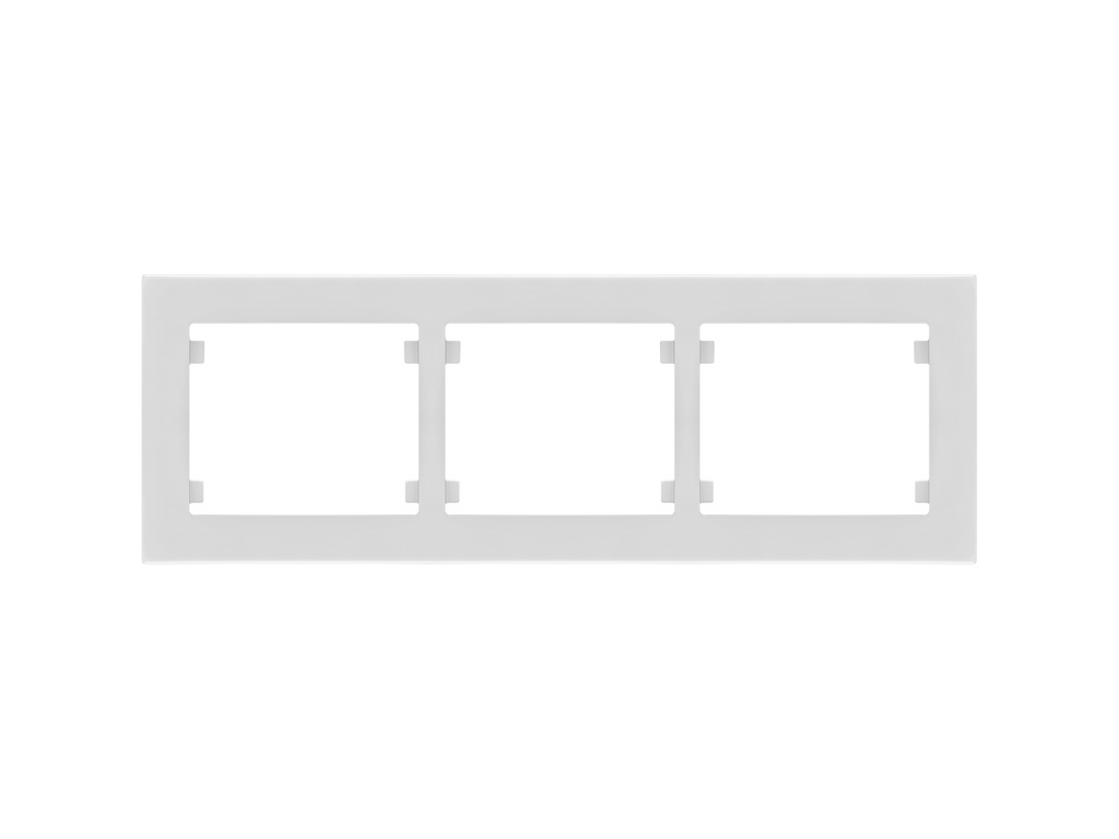 Iris Plus, marco 3 elementos horizontal, blanco polar
