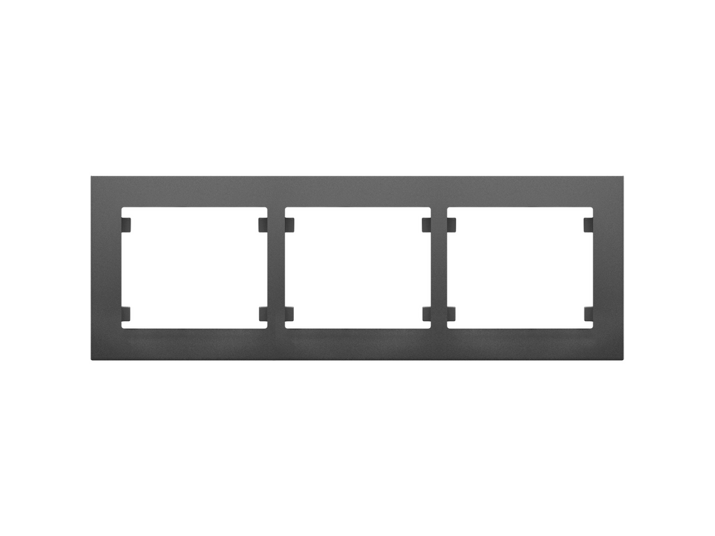 Iris Plus, marco 3 elementos horizontal, antracita cosso