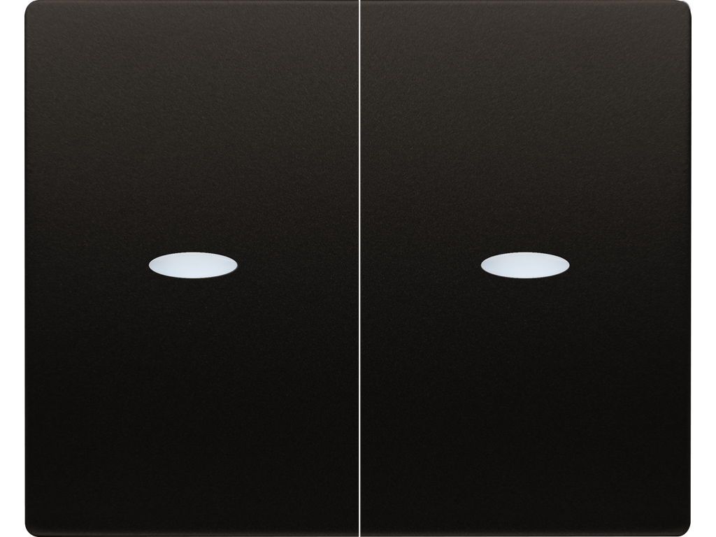 Mega, juego teclas doble interruptor /doble conmutador, con señalizador, marron samoa