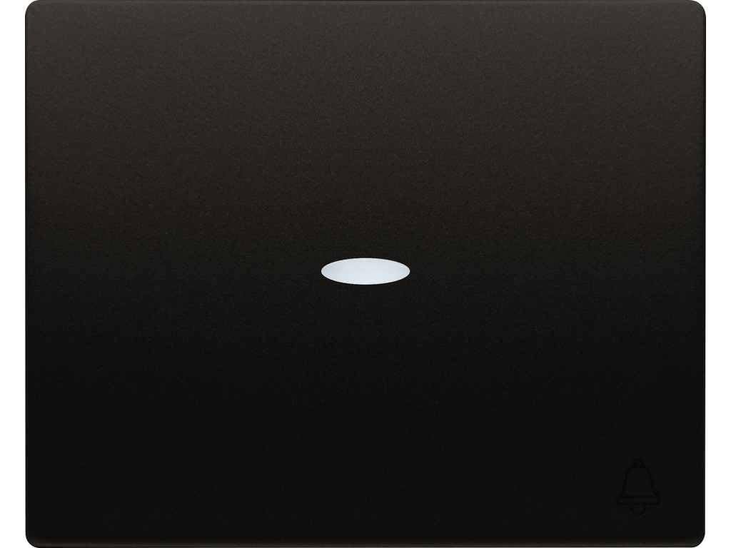 Mega, tecla pulsador timbre, con señalizador, marron samoa