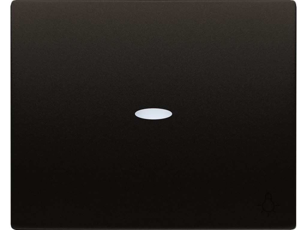 Mega, tecla pulsador luz, con señalizador, marron samoa