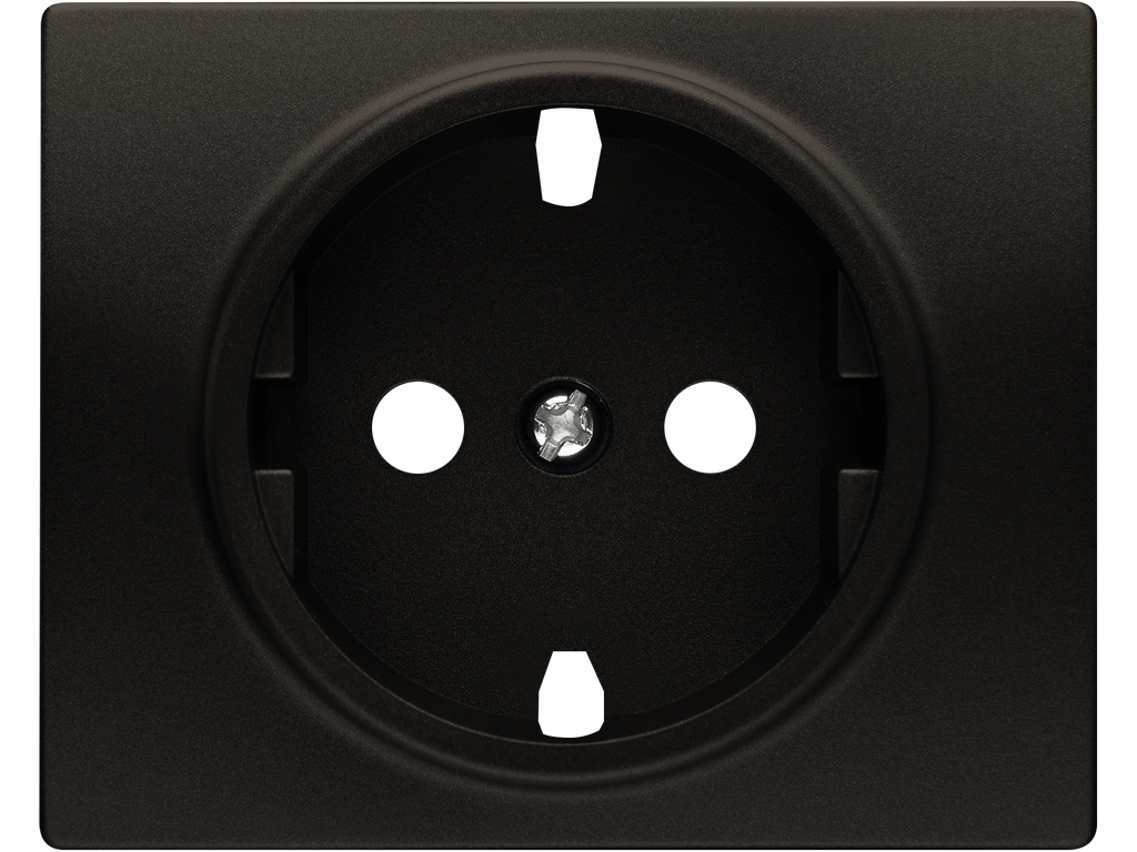 Mega, tapa base enchufe seguridad marron samoa