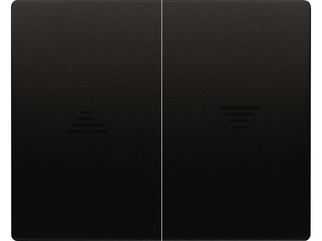 Mega, juego teclas pulsador-interruptor persiana marron samoa