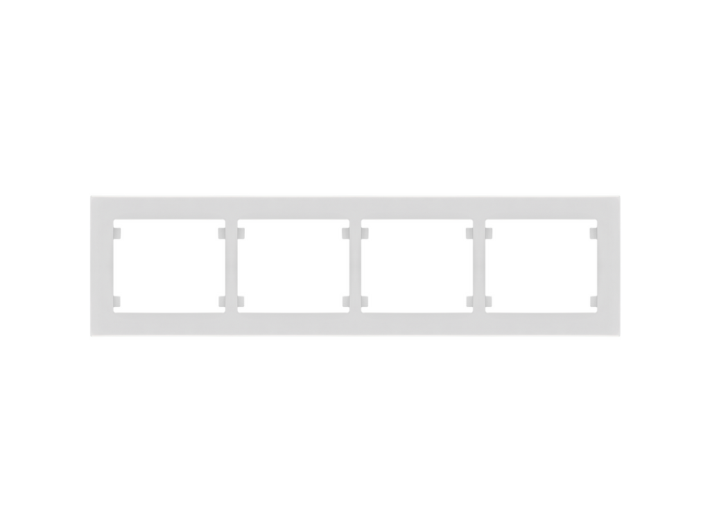 Iris Plus, marco 4 elementos horizontal, blanco polar