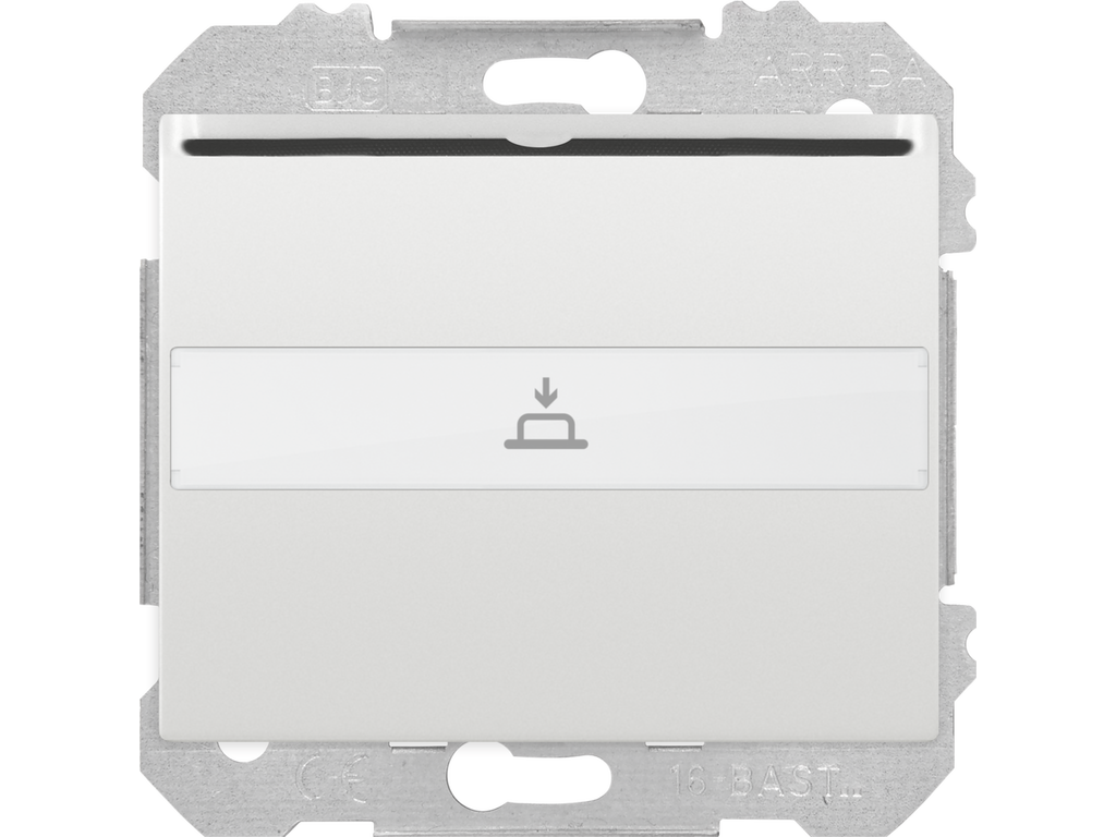 Iris, interruptor – conmutador para tarjeta con indicador luminoso, 1 microrruptor, blanco 10 (1,5) a