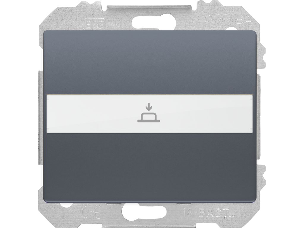 Iris, interruptor – conmutador para tarjeta con indicador luminoso, 1 microrruptor, acero neptuno 10 (