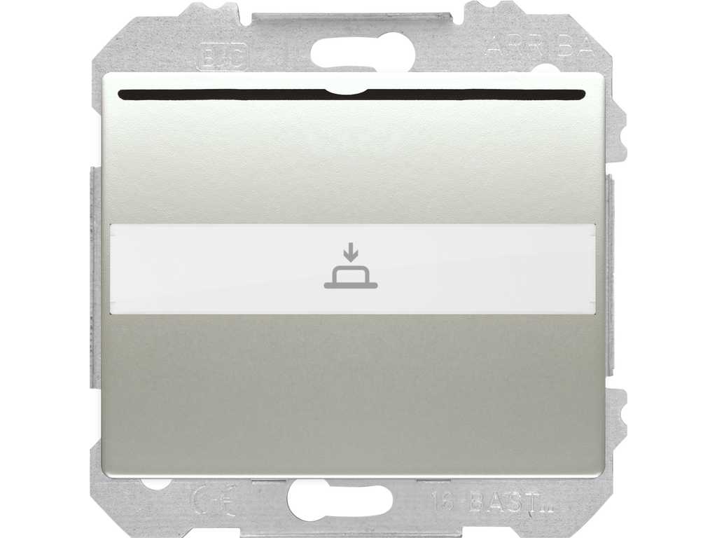 Iris, interruptor – conmutador para tarjeta con indicador luminoso, 1 microrruptor, aluminio mercurio