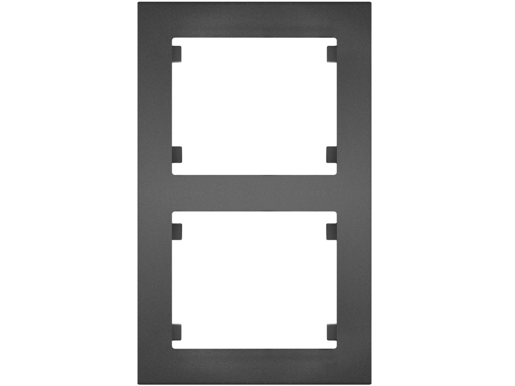 Iris Plus, marco 2 elementos vertical, antracita cosso