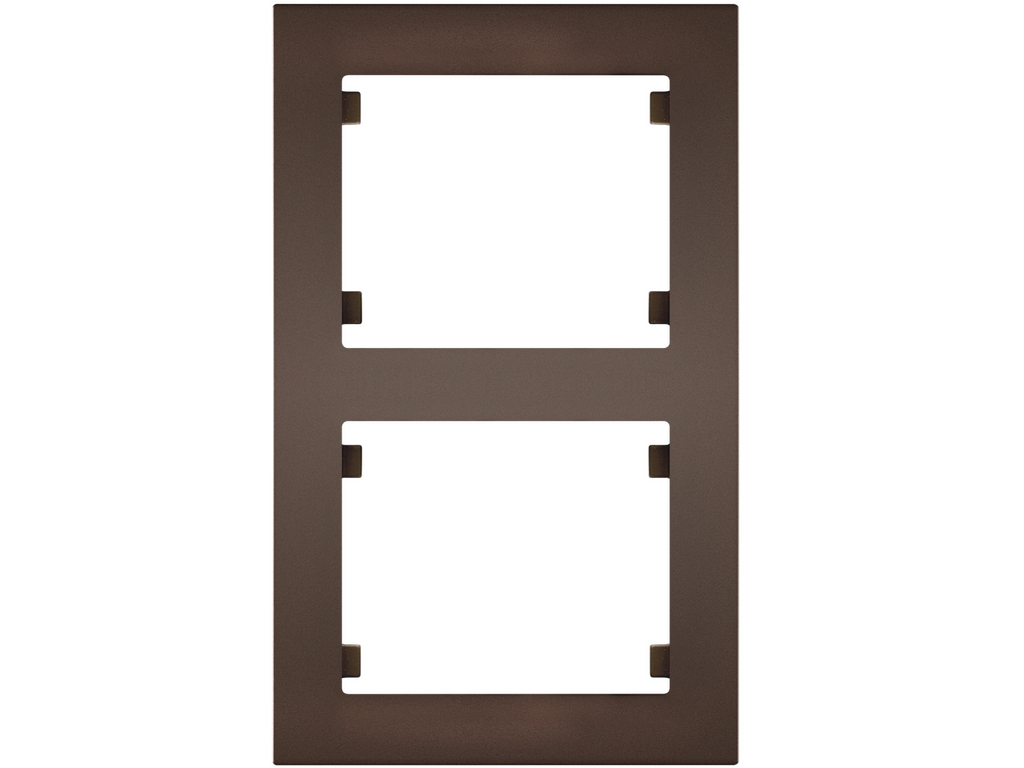 Iris Plus, marco 2 elementos horizontal, chocolate