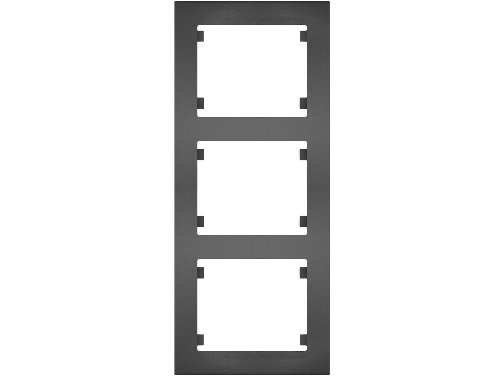 Iris Plus, marco 3 elementos vertical, antracita cosso