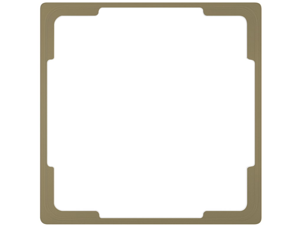 Style, marco intermedio de 1 elemento para mecanismos de 61×61 mm, dorado malta