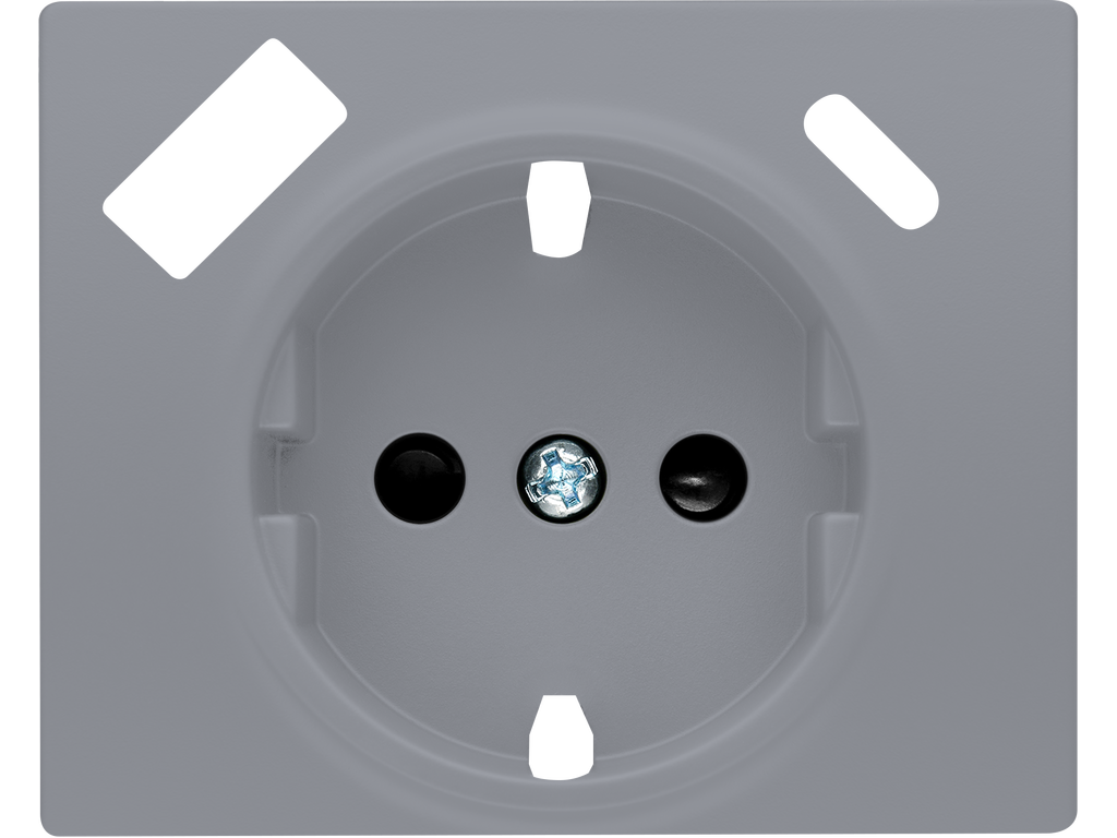 Mega, tapa schuko usb ac, aluminio prusi