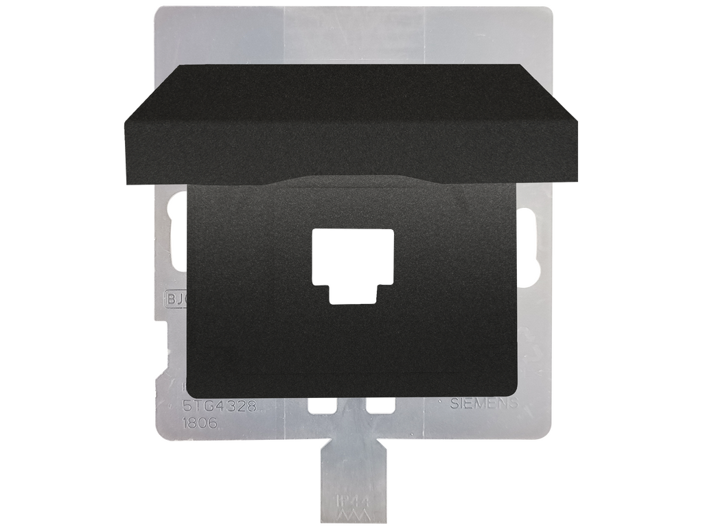 Miro, tapa para conector RJ45, Carbono metalizado