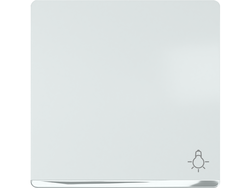 Miro, tecla, símbolo luz, embellecedor, Blanco Polar