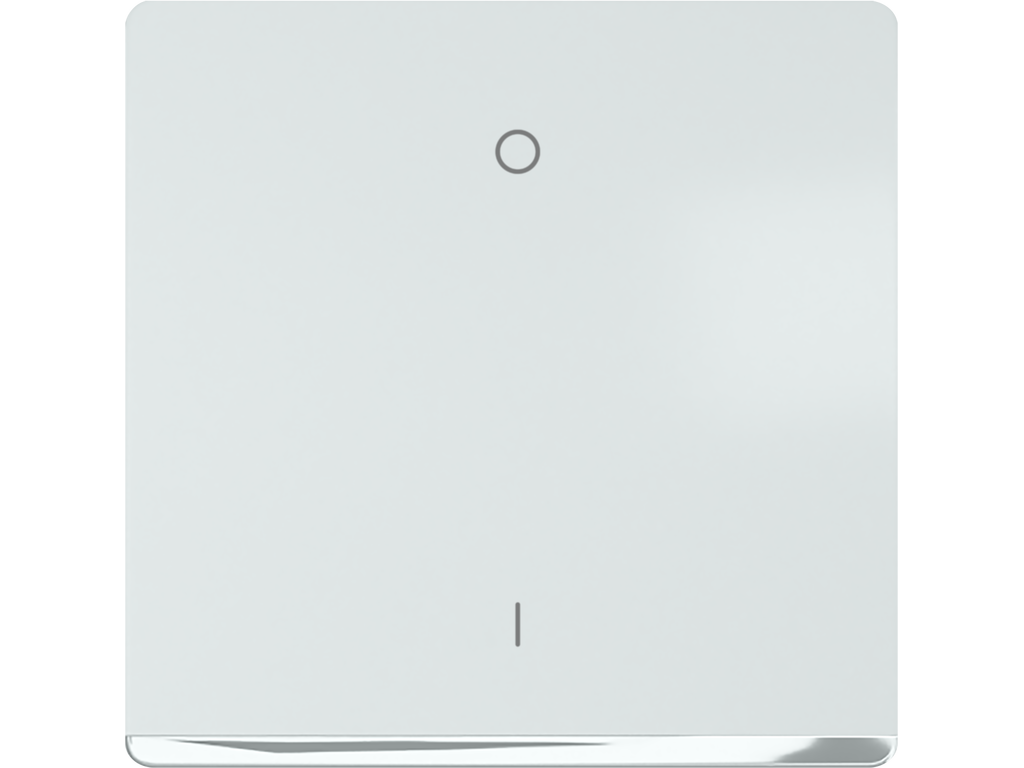 Miro, tecla bipolar I/O, embellecedor, Blanco Polar