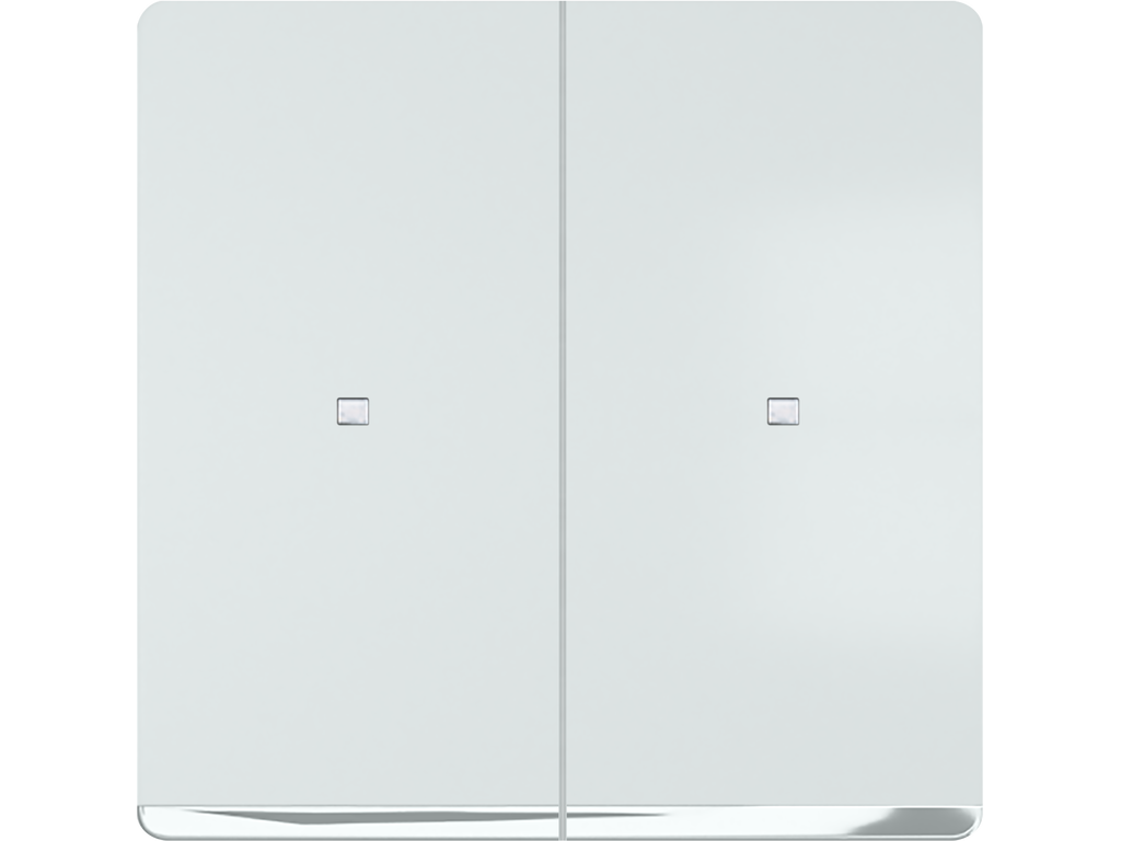 Miro, tecla doble embellecedor con difusor, Blanco Polar