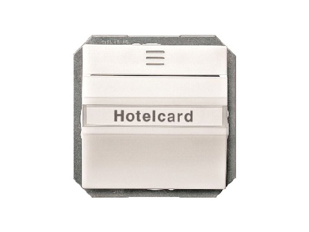 Miro, tarjetero hotel con portaetiquetas iluminado, funcionamiento mecánico, Blanco Polar