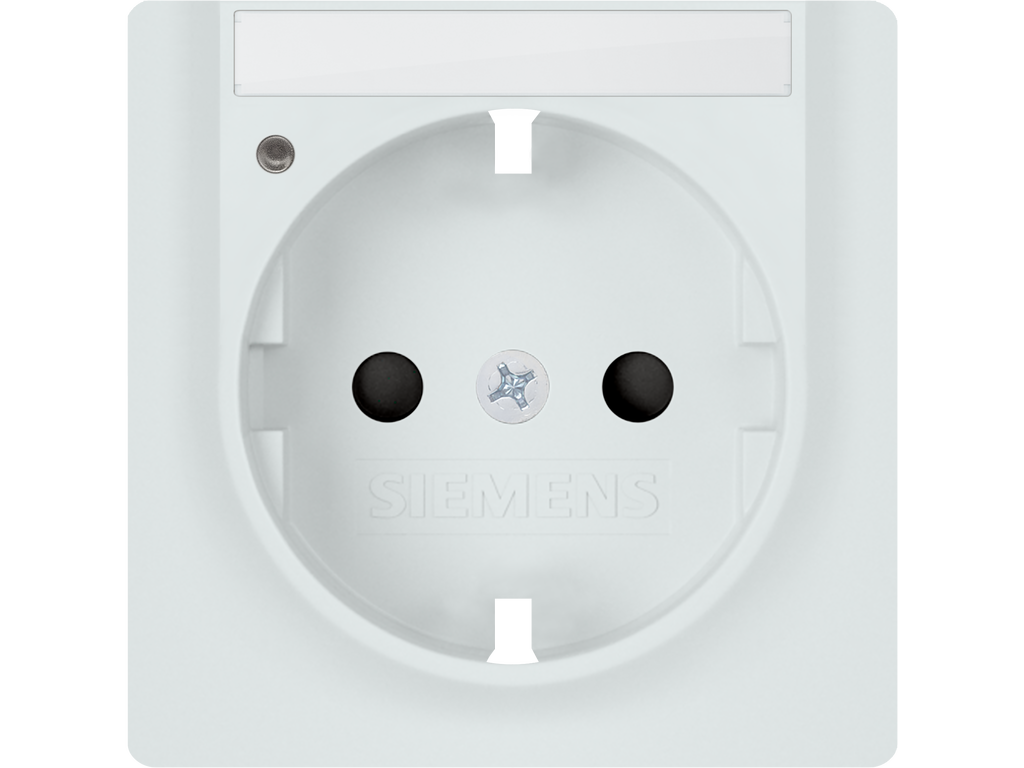 Miro, tapa Schuko, proteccion seguridad, etiqueta indicador de servicio, Blanco Polar