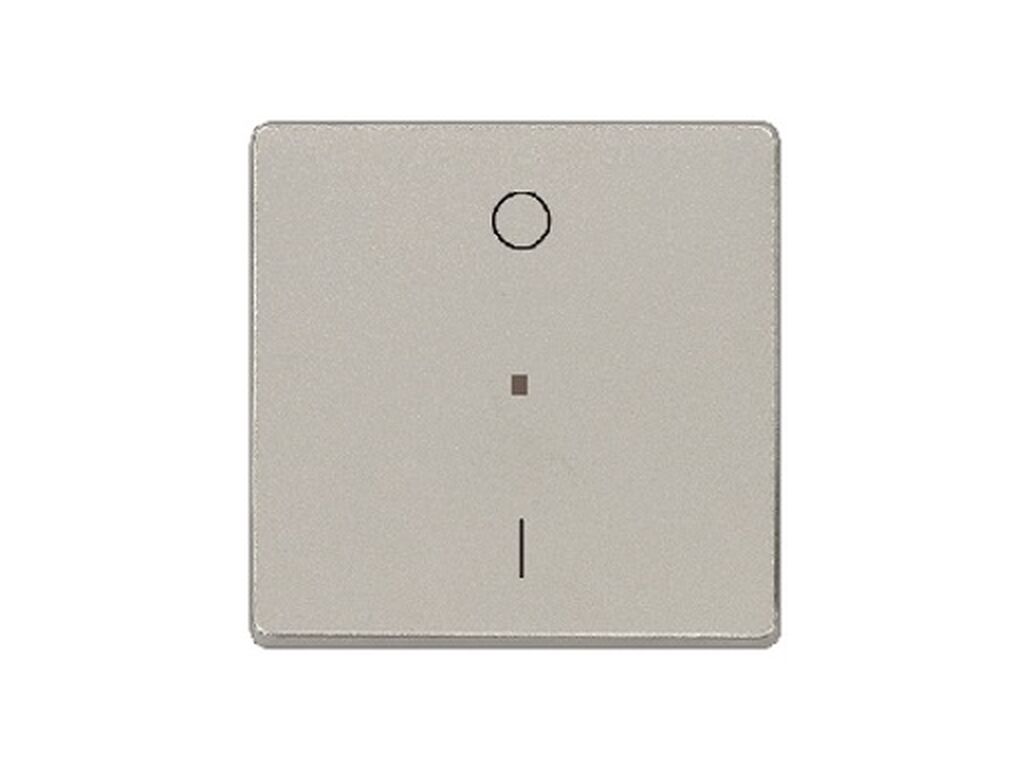 Miro, tecla bipolar I/O con difusor, Aluminio Metalizado