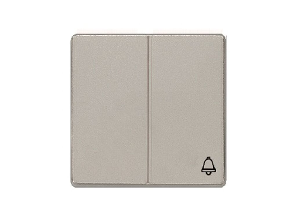 Miro, tecla doble, símbolo timbre, Aluminio Metalizado