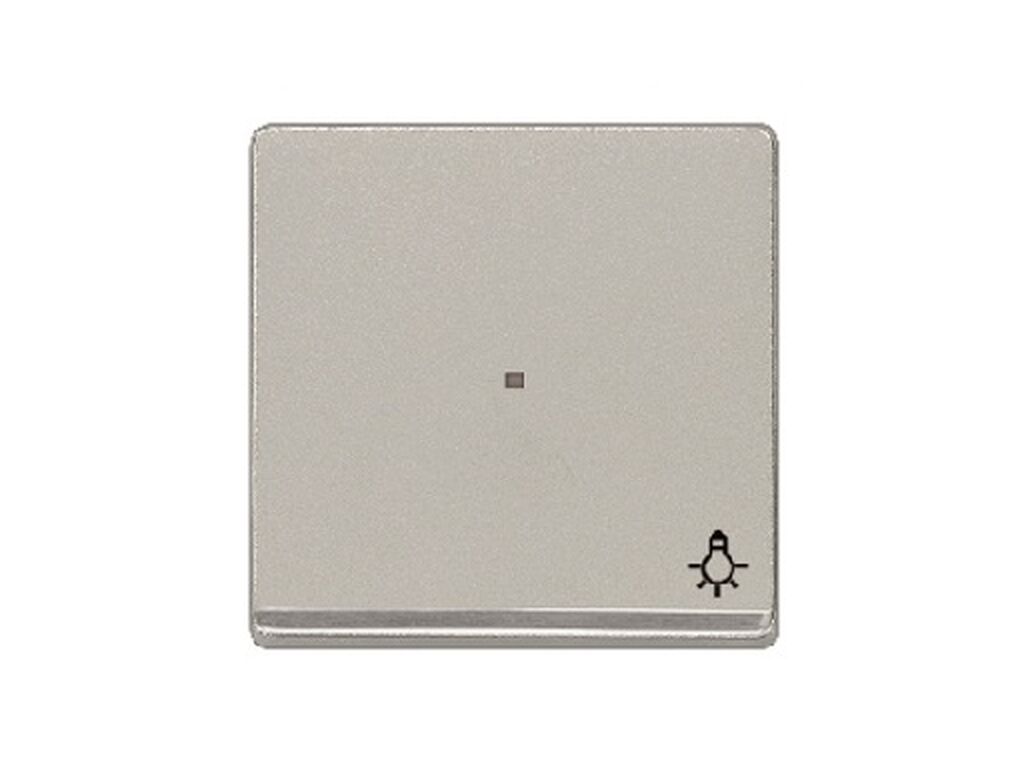 Miro, tecla con difusor, símbolo luz, embellecedor, Aluminio Metalizado