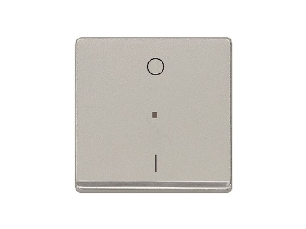 Miro, tecla bipolar difusor y embellecedor, Aluminio Metalizado