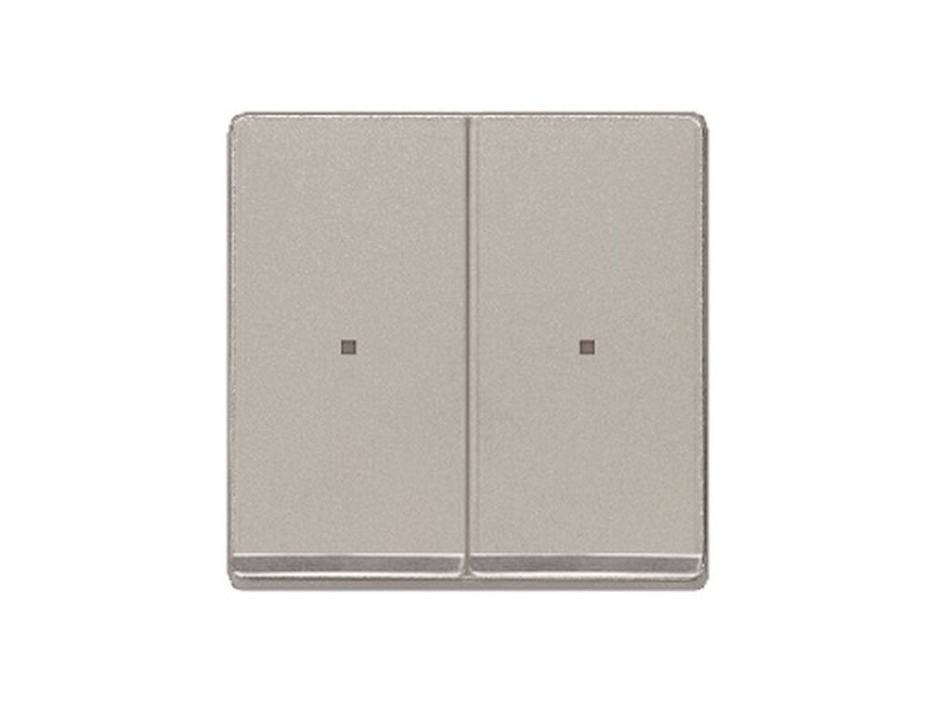 Miro, tecla doble embellecedor con difusor, Aluminio Metalizado