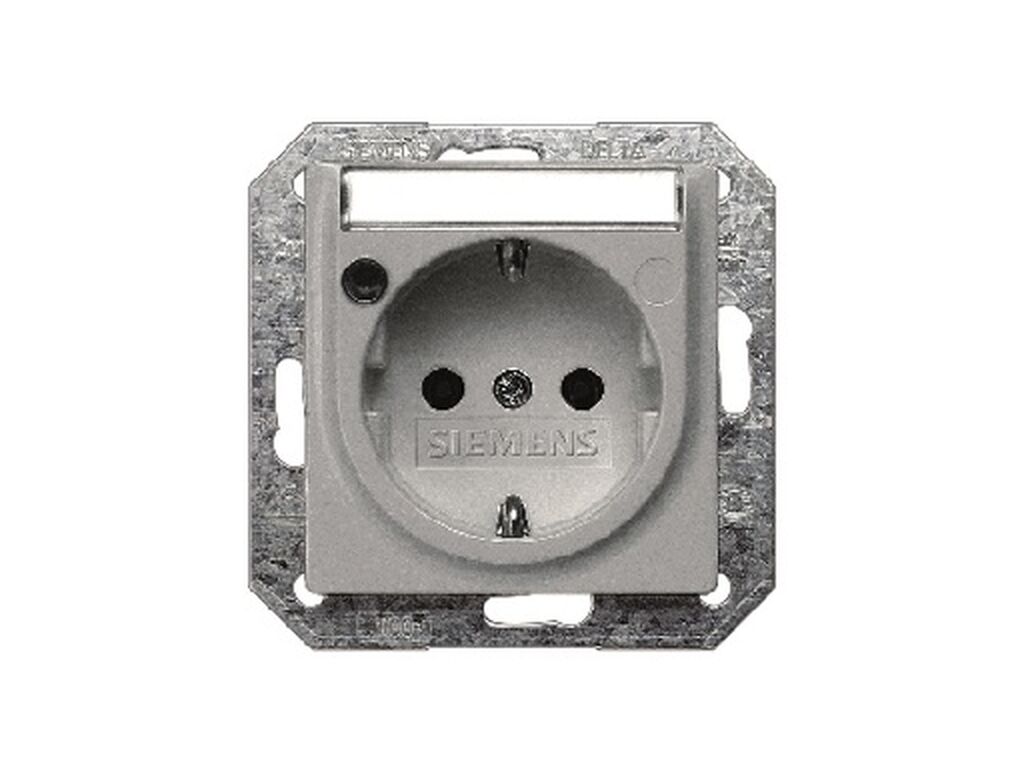 Miro, tapa Schuko, proteccion seguridad, etiqueta indicador de servicio, Aluminio Metalizado