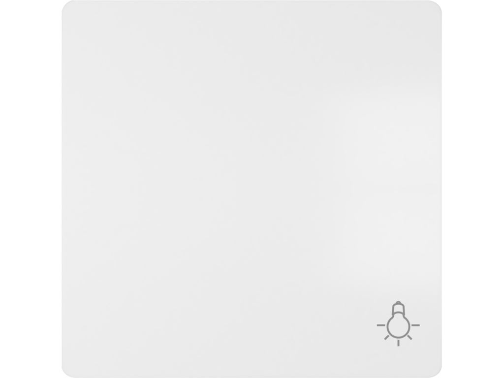 Miro, tecla, símbolo luz, Blanco Mate