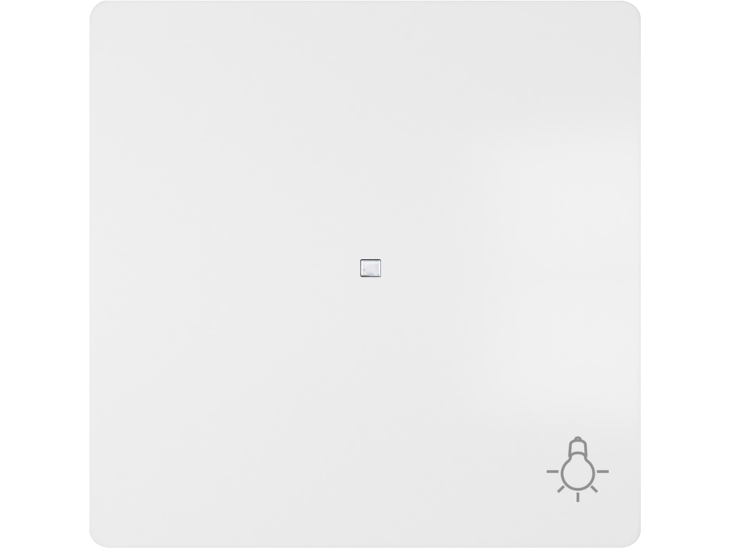 Miro, tecla con difusor, símbolo luz, Blanco Mate