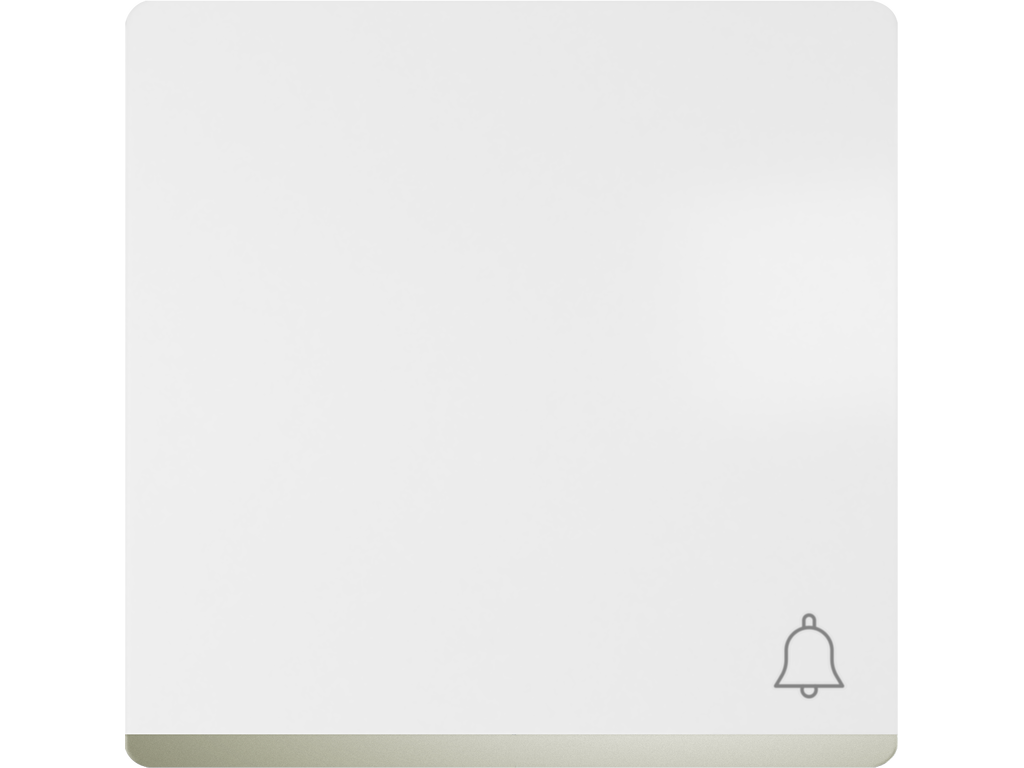 Miro, tecla, símbolo timbre, embellecedor, Blanco Mate