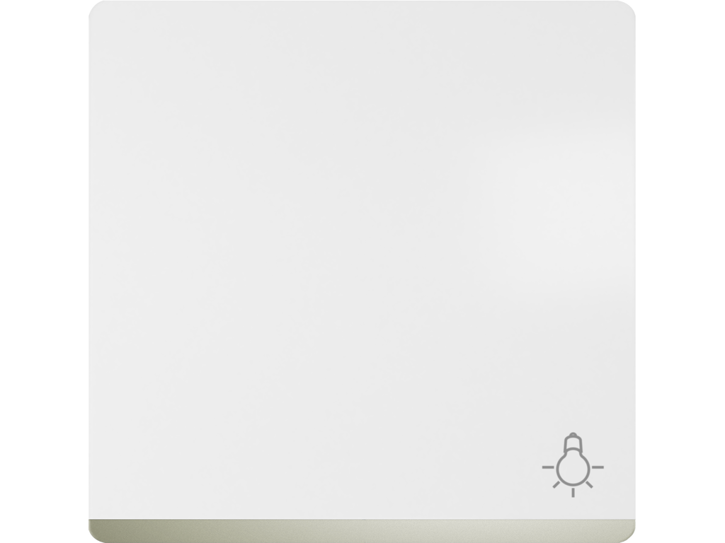 Miro, tecla, símbolo luz, embellecedor, Blanco Mate