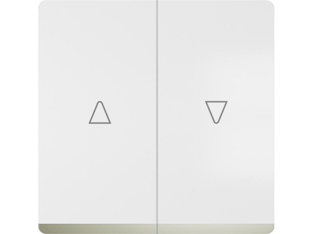 Miro, tecla doble persiana, embellecedor, Blanco Mate