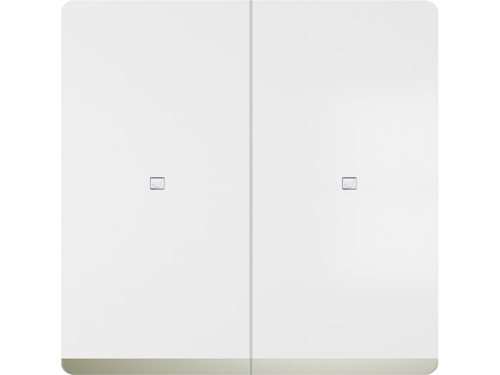 Miro, tecla doble embellecedor con difusor, Blanco Mate