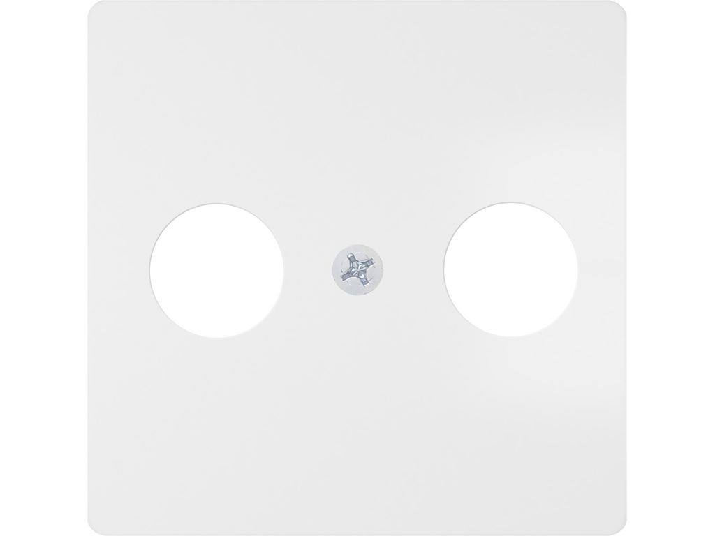 Miro, tapa televisión 2 entradas, Blanco Mate