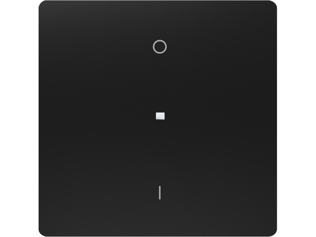 Miro, tecla bipolar I/O con difusor, Negro Mate