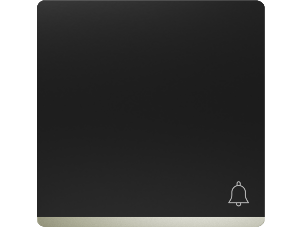 Miro, tecla, símbolo timbre, embellecedor, Negro Mate