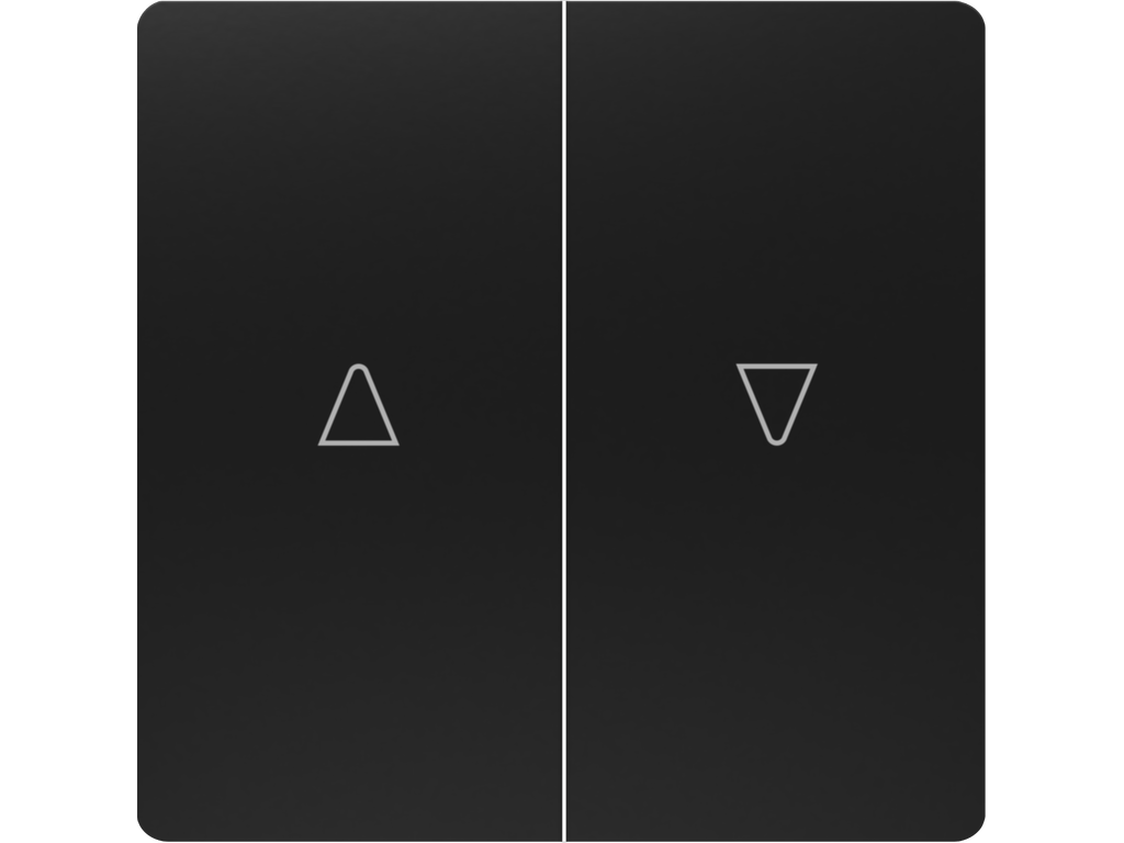 Miro, tecla doble persiana, Negro Mate