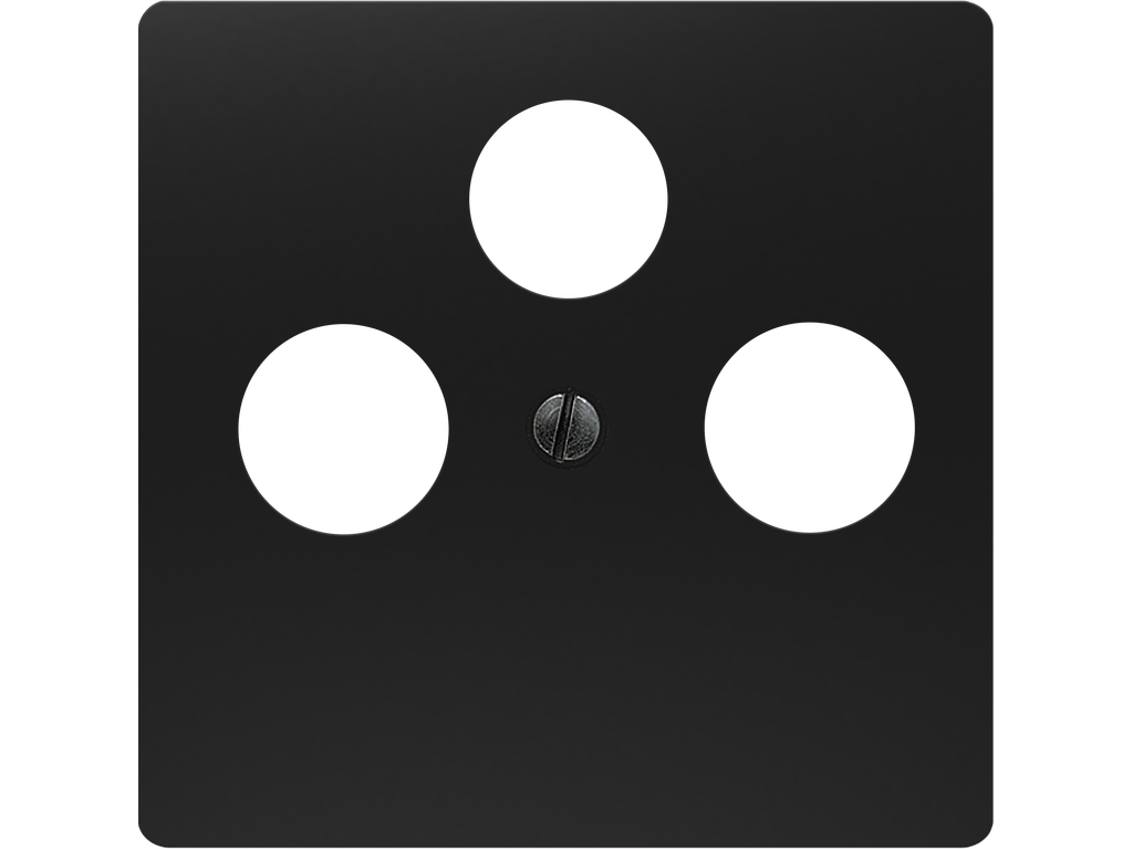 Miro, tapa televisión 3 entradas, Negro Mate