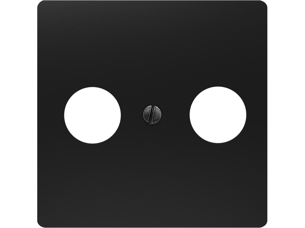 Miro, tapa televisión 2 entradas, Negro Mate