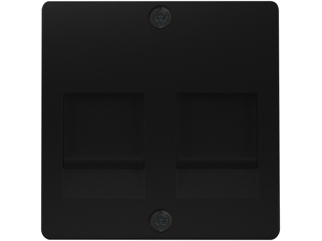 Miro, tapa conector multimedia, Negro Mate