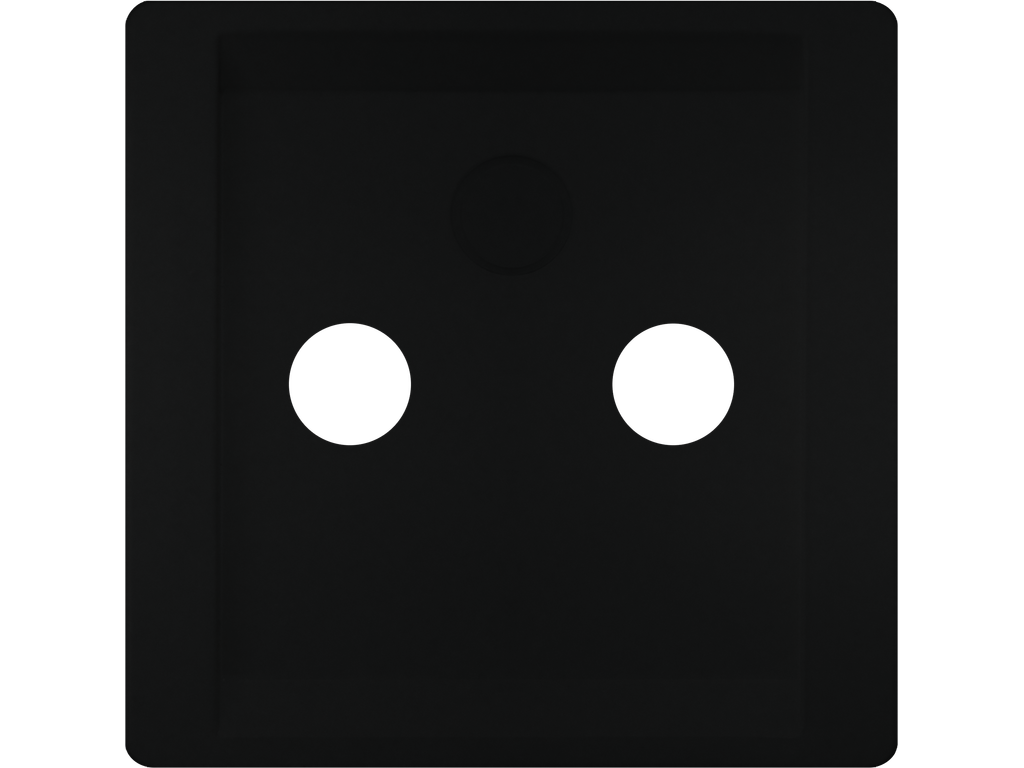 Style, tapa TV-FM-R/TV-SAT 2/3 salidas, Negro Mate