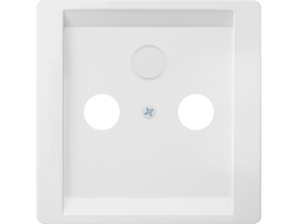 Style, tapa TV-FM-R/TV-SAT 2/3 salidas, Blanco Mate