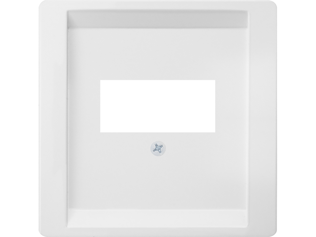 Style, tapa para tomas multimedia, Blanco Mate