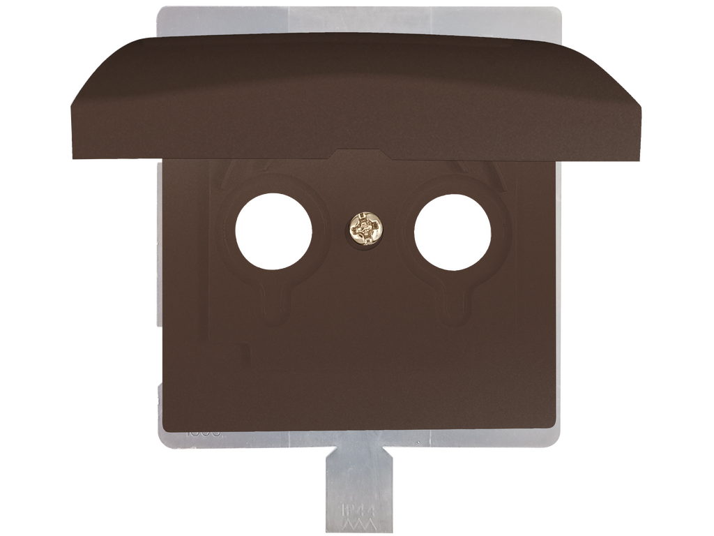 Style, tapa televisión 2/3 salidas, Chocolate